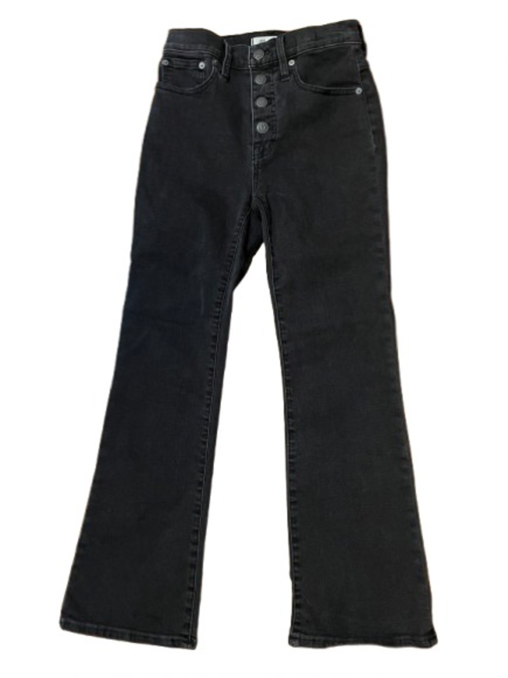 Madewell Cali Demi Boot Button Fly Black Women's Jeans Size 24